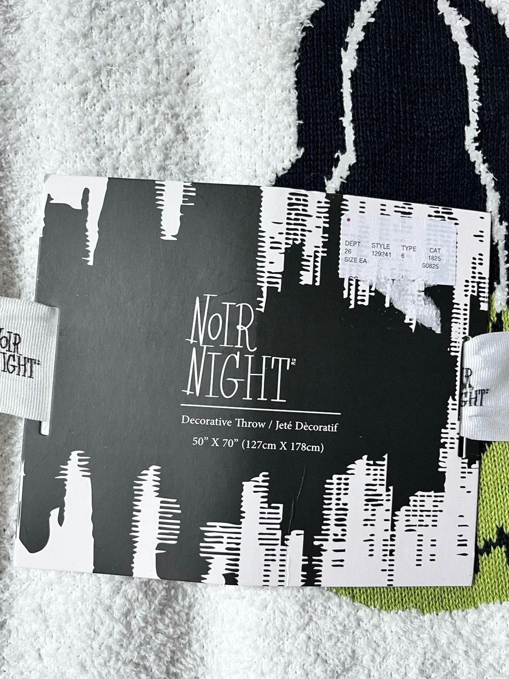 NEW Noir Night BRIDE of FRANKENSTEIN Halloween Decorative Throw Blanket 2025